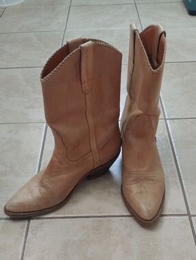 The Wild Pair Vintage Leather Brown Western Boots Women's Size 8
